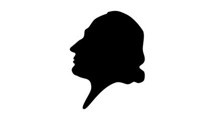 Johann Gottfried Herder, black isolated silhouette