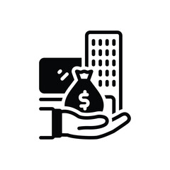 Black solid icon for asset