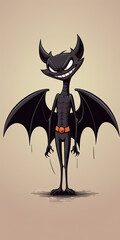 Anthropomorphic Bat Takes Flight,Anthropomorphic Creature