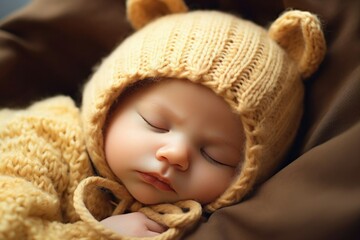 a sweet sleeping baby. 