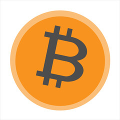 Blockchain Bitcoin Icon Symbol - Vector