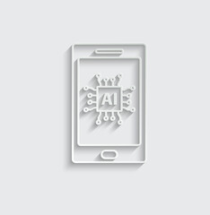 ai icon vector Artificial intelligence icon logo