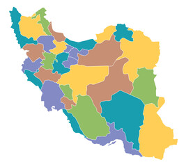 Map of Iran - High detailed on white background. Abstract design vector illustration eps 10.