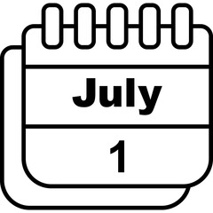 July Calendar Icon