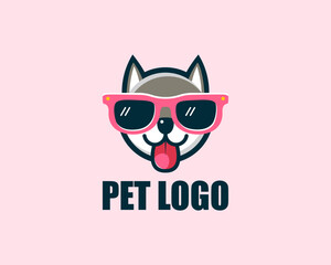 Fototapeta premium cute, playful pet logo. Simple yet elegant, this design captures the essence of joy and companionship, making it perfect for pet-related businesses seeking a delightful identity.
