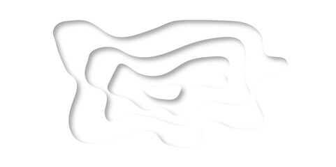 Modern wallpaper texture and realistic design use for banner flyers, posters. Abstract White paper cut background with lines.3d topography realistic papercut decoration textured background.