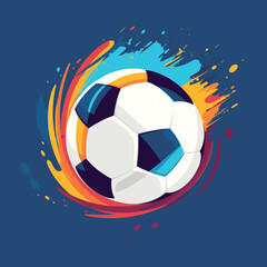 Soccer ball icon. Abstract football soccer ball for design logo, emblem, label, banner. Vector illustration