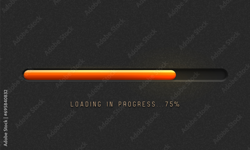 Aufkleber progress loading bar. downloading process. concept technology. vector illustration.