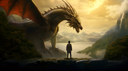 The lord and the faithful dragon
