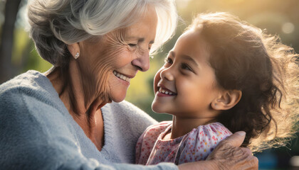 Affectionate Generations: A Grandmothers Love for Her Granddaughter in the Park