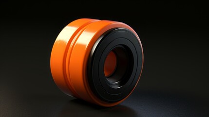 Orange Mechanical Piston Seal for Hydraulic Equipment and Industrial Machinery Components - obrazy, fototapety, plakaty