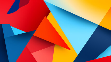 Vibrant Dance of Primary Colors: A Bold Exploration of Geometric Symmetry and Contrast