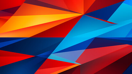 Vibrant Dance of Primary Colors: A Bold Exploration of Geometric Symmetry and Contrast