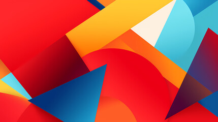 Vibrant Dance of Primary Colors: A Bold Exploration of Geometric Symmetry and Contrast