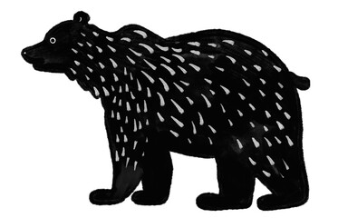 黒いシルエットのクマ