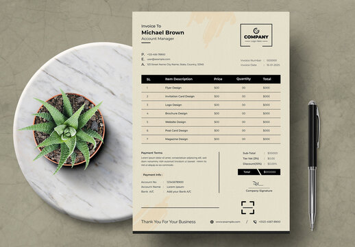 Invoice Payment Layout Template
