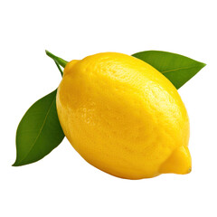 Lemon fruit isolated on transparent background. Design for packaging, organic, grocery shops.

