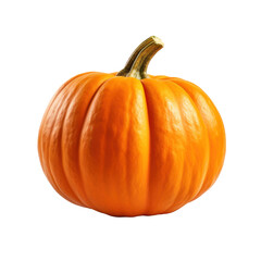 Obraz premium Pumpkin on transparent background. Design for organic shops, grocery shops and markets.