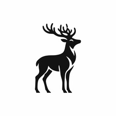 Naklejka na ściany i meble Deer silhouette minimalist logo design inspiration