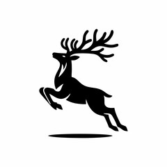Deer silhouette minimalist logo design inspiration