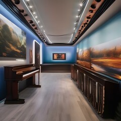 Fototapeta premium A society where music and art have tangible effects on reality, shaping the environment1