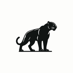 Leopard silhouette minimalist logo design inspiration
