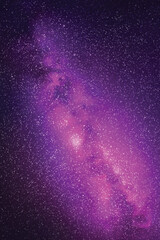 Milky Way, stars and nebula. Night starry sky. Space vector background.