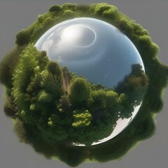 A planet with sentient forests that communicate through telepathy2 - obrazy, fototapety, plakaty