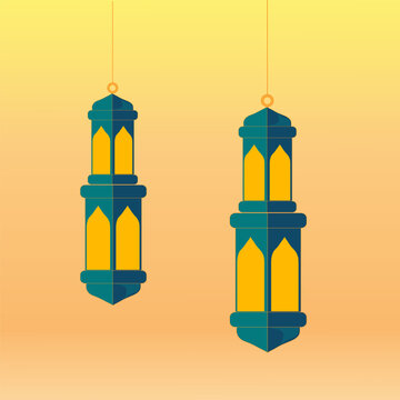 Islamic Latern Icon. Ramadan Latern Icon. Arabic Latern Decorative Icon, Vector Illustration