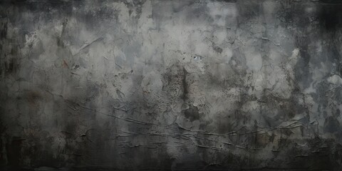 Blackboard and texture converges on dark grunge textured background. Aged and weathered surface painted in shades of black and gray tells story of time passage and unique character it imparts