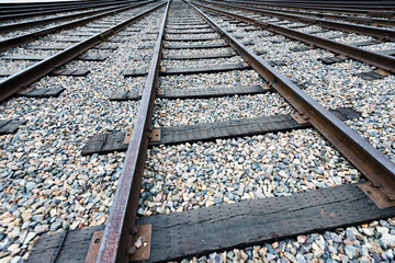 Part of vintage railroad tracks