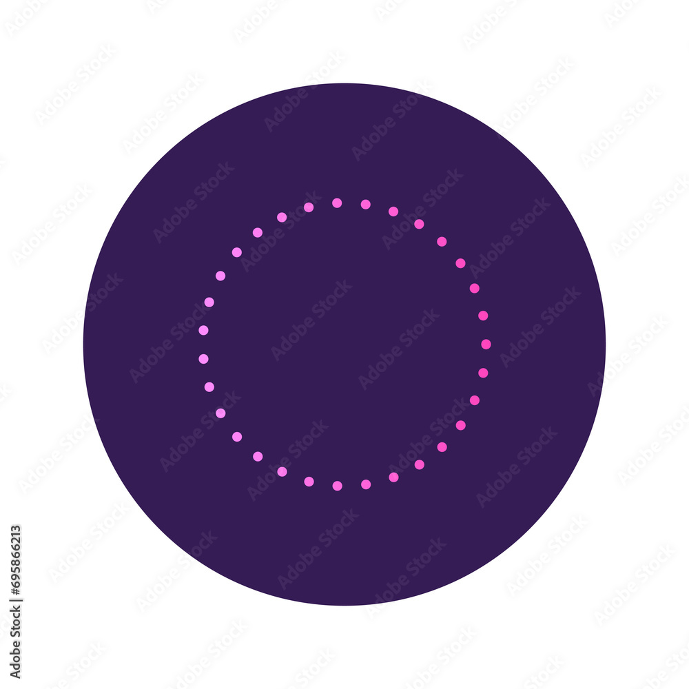Poster round circle shape button gradient colored texture nostalgic 90's style neon futuristic element icon