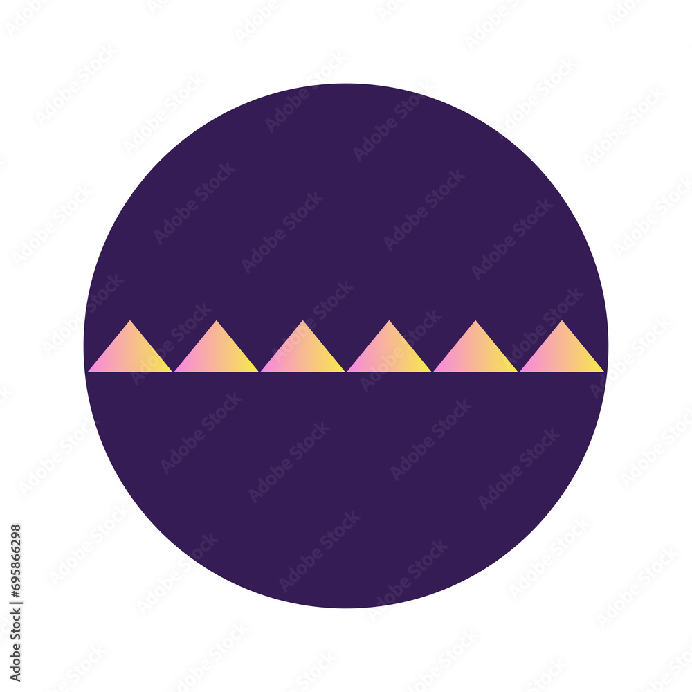 Poster round circle shape button gradient colored texture nostalgic 90's style neon futuristic element icon