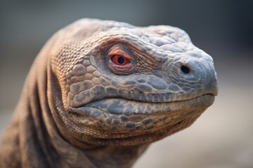 Obraz premium komodo dragons head close-up in sun