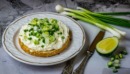 benedictine spread cream cheese with cucumber and spring onions united states cuisine
