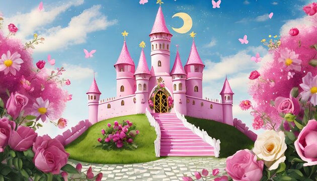 pink princess castle