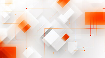 Colorful template banner with gradient color. Design with square shape, wave, line and white background.