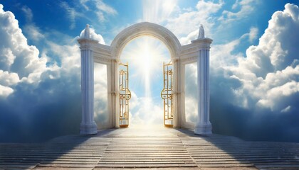 majestic afterlife entrance gates of heaven entrance to meeting god generative ai