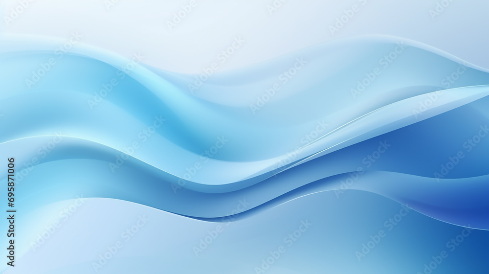 Fototapete abstract soft blue wave background. 3d blue background with blue lines curved wavy sparkle with copy