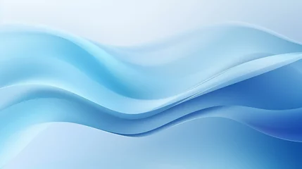 Türaufkleber Abstract soft blue wave background. 3d blue background with blue lines curved wavy sparkle with copy space for text. Three-dimensional wave and blue background. © Nenone