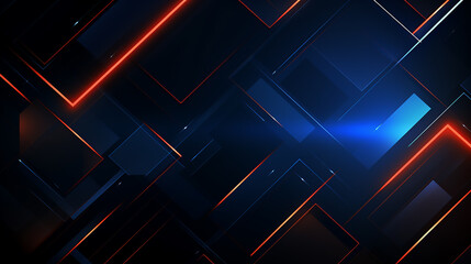 Abstract geometric with connected lines. Big data visualization, network connection. technology futuristic glowing blue and purple light lines with light speed zoom on black background technology.