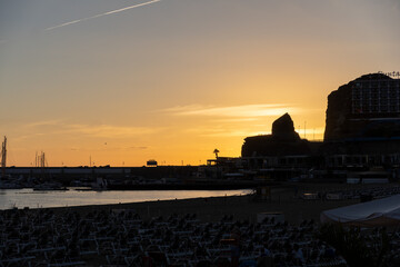 Obraz premium sunset over the sea canary island