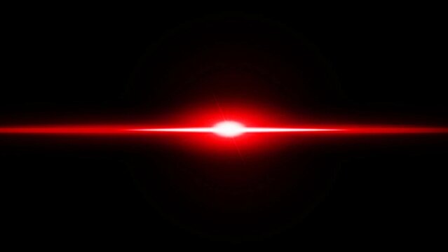 Glowing stripe. Red flashes of light on a black background. Glowing abstract background with light effect.