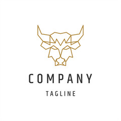 Bull logo concept design template element vector illustration