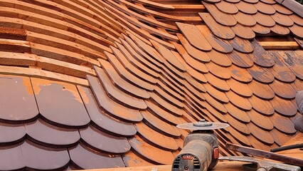 Fledermausgaube und Biberschwanzdach 