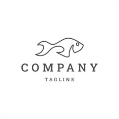 Fish logo concept design template element vector illustration