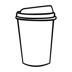 Paper coffee cup. Vector illustration.
