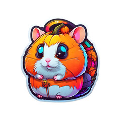 Hamster Halloween Sticker