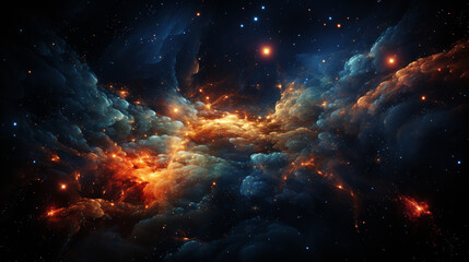 Majestic Milky Way galaxy spiraling against pitch black backdrop, AI Generated - obrazy, fototapety, plakaty