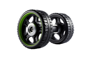 Black and Green Tire Cars Vehicle Automatic on a White or Clear Surface PNG Transparent Background
